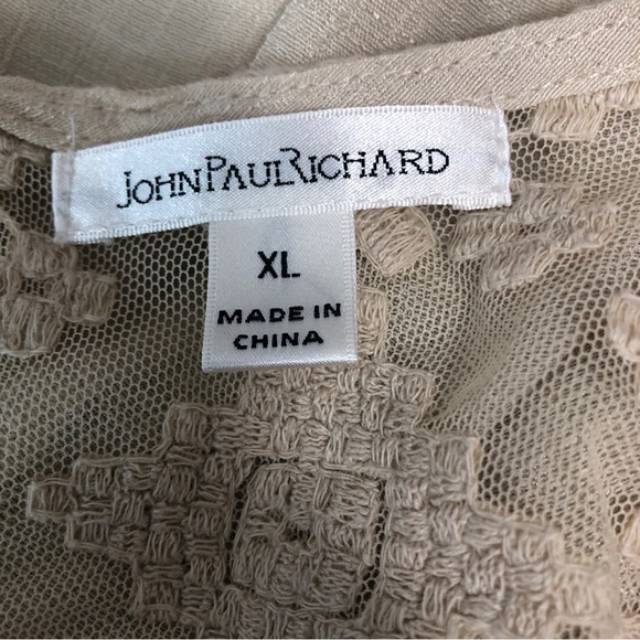 JohnPaulRichards Layered Embroidered Sleeve Blouse Extra Large - Picture 7 of 8